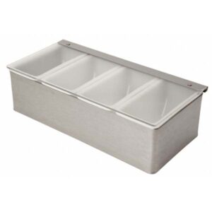 Steel Condiment holder 4 compartment