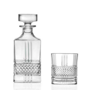 RCR Brilliante Whisky set (1 Decanter + 6 Tumblers)