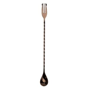Nordicbar Bar Spoon w. Fork 30 cm Black