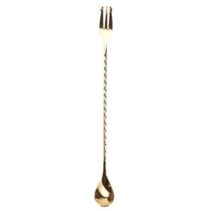 Nordicbar Bar Spoon w. Fork 30 cm Gold