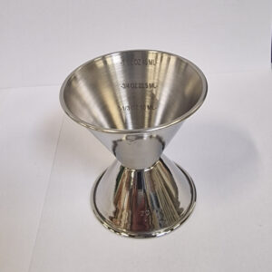 Alternative view of Double Jigger w. scale 1+2 oz