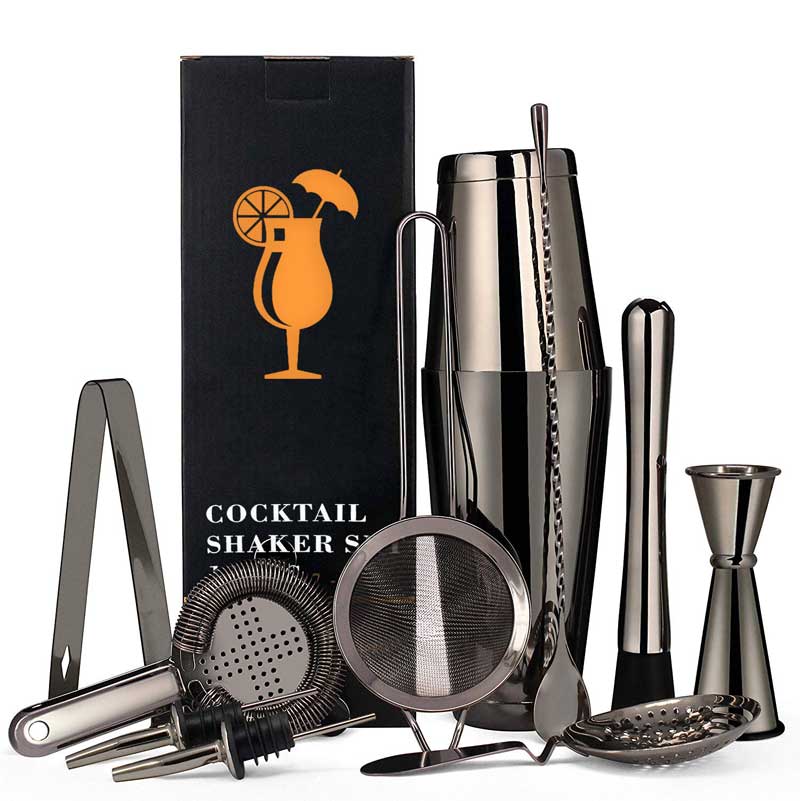 Black Boston Shaker Kit 11 Pieces